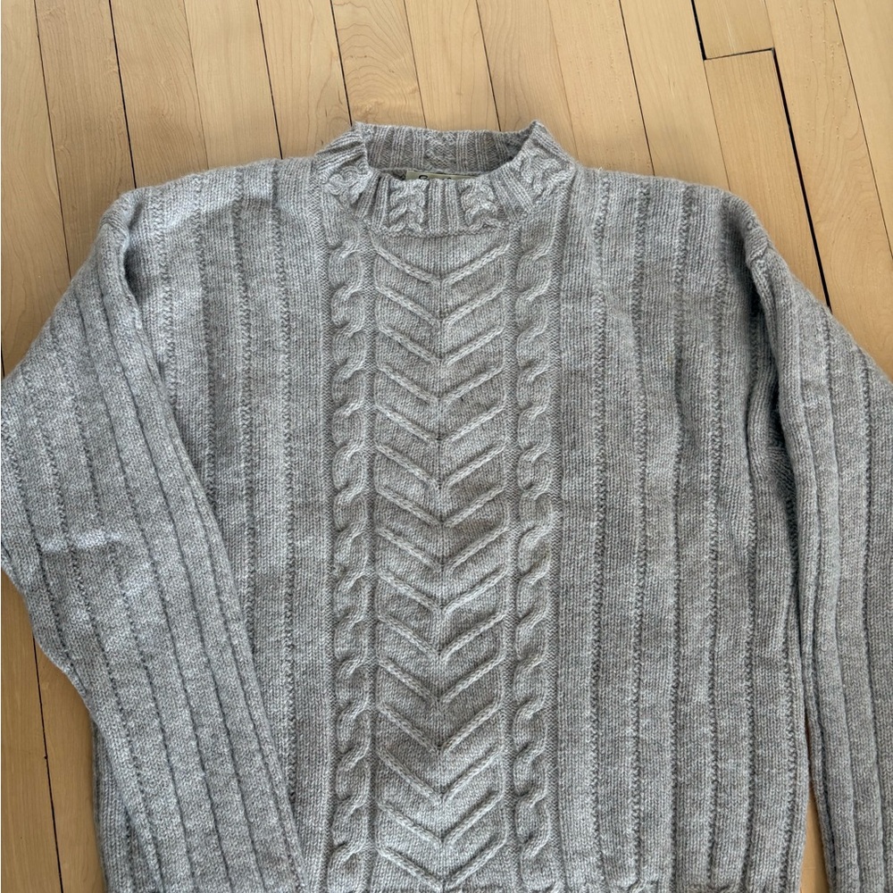 Eddie Bauer Beige Wool Knit Sweater